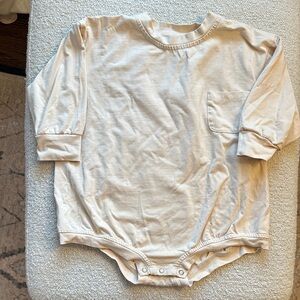 Winnie + Crew Harley Pocket Romper in Beige